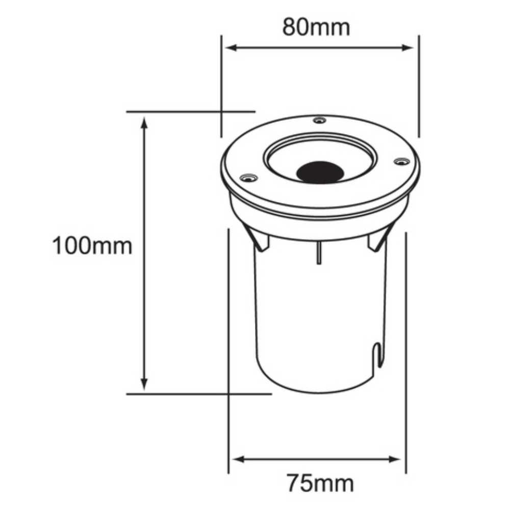 LAMPARA DE PISO LED EMPOTRABLE EXTERIOR 6 W LUZ CALIDA BRILLANTE IP65 LED INTEGRADO