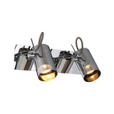 LUMINARIO A MURO CALUX 70W 127V 2XGU10 ACABADO CROMO-CRISTAL HS-5017-2