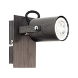LUMINARIO DIRIGIBLE PARA SOBREPONER EN MURO NEGRO 35W 127V IP20 GU10 *** HAE ***