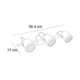 LUMINARIO DE TRES LUCES DIRIGIBLE SOBREPONER EN MURO 56.4X10CM NEGRO 105W IP20 GU10 ***HAE2025***