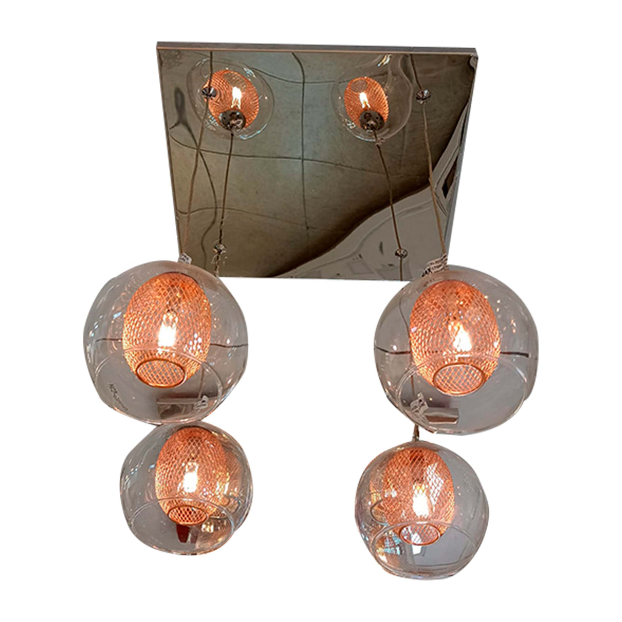 COLGANTE 4L BOOGIE CRISTAL LED 20W *** HA. LUMI ***