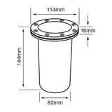 LAMPARA DE PISO EMPOTRADA IDEAL ZONA COSTERA BASE E27 POTENCIA MAX. 50 W IP65 IK06 NO INCLUYE FOCO H-605/N