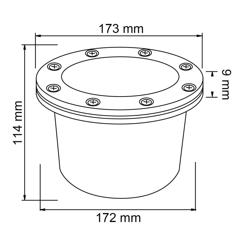 LÁMPARA DE EXTERIOR LED CUENCA TECNOLITE DE PISO EMPOTRABLE 50W IP65 BASE G53 NO INCLUYE FOCO