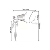 LAMPARA CON ESTACA JARDIN POTENCIA MAX. 50 W 1 BASE GU10 IP44 IK06 NO INCLUYE FOCO H-750-V/N