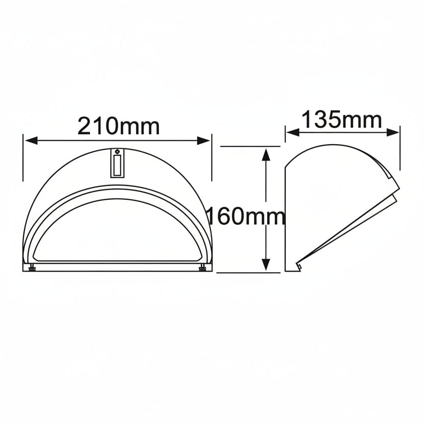 LAMPARA PARED REDONDA EXT. BLANCO TECNOLITE *** EXHIBICION PV.4  50% ***