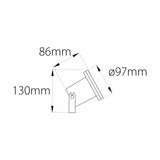 ALFA CIRCULAR 1 LED 1.25W  110-220V ACABADO GRAFITO 3000K PSK