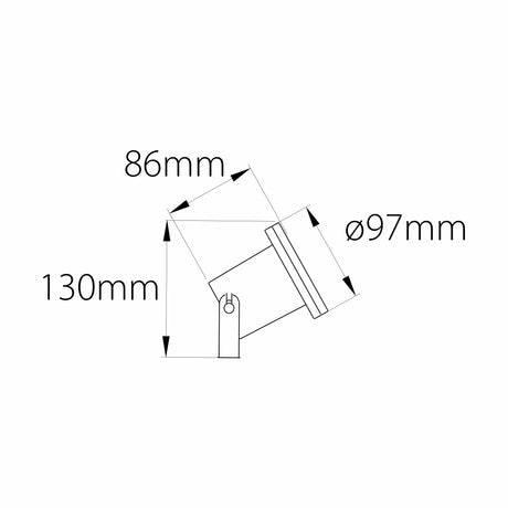 ALFA CIRCULAR 1 LED 1.25W  110-220V ACABADO GRAFITO 3000K PSK
