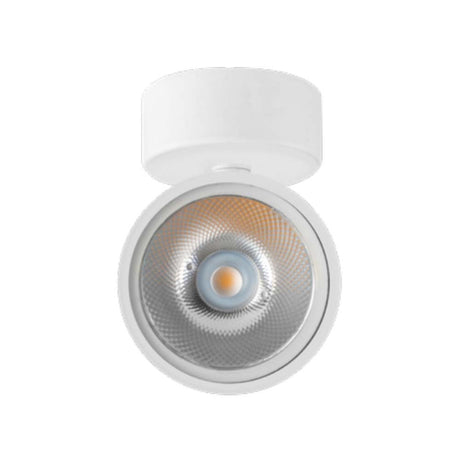 LUMINARIO P/GU10 LED REDONDA TIPO CILINDRO SOBREPONER DIRIGIBLE ALUMINIO BLANCO  IP20 (S/LAMP) ILUMILEDS