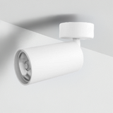 LUMINARIO P/GU10 LED REDONDA TIPO CILINDRO SOBREPONER DIRIGIBLE ALUMINIO BLANCO  IP20 (S/LAMP) ILUMILEDS