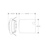 LUMINARIO EMPOTRAR DE PARED LED 3W/85-265V. BLANCO CALIDO REDONDO HOUSING DE PLASTICO IP54