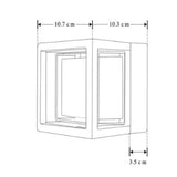 LUMINARIO DE PARED SOBREPONER CUBO LED NEGRO 6W BLANCO CALIDO LUZ DIRECTA FRONTAL 100-240V IP54 ILUMILEDS