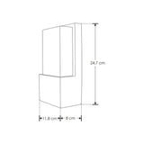LUMINARIO DE PARED SOBREPONER EFECTO SIMETRICO LED NEGRO 10W BLANCO CALIDO LUZ DIRECTA 85-265V IP54 ILUMILEDS***HAE2025***