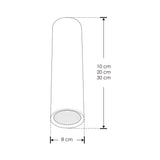 LUM.DE TECHO 30CM LED 10 WATSS 38 BLANCO CAL. CILINDRICO SOB. ALUM.ACAB.NEGRO 100-277V IP20 ILUMILEDS
