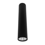 LUM.DE TECHO DE 40CM DE LED BLANCO CALIDO 10W OPTICA 38CILINDRICO DE SOBREPONER EN TECHO ALUM. ACABADO NEGRO 100-277V CA IP20