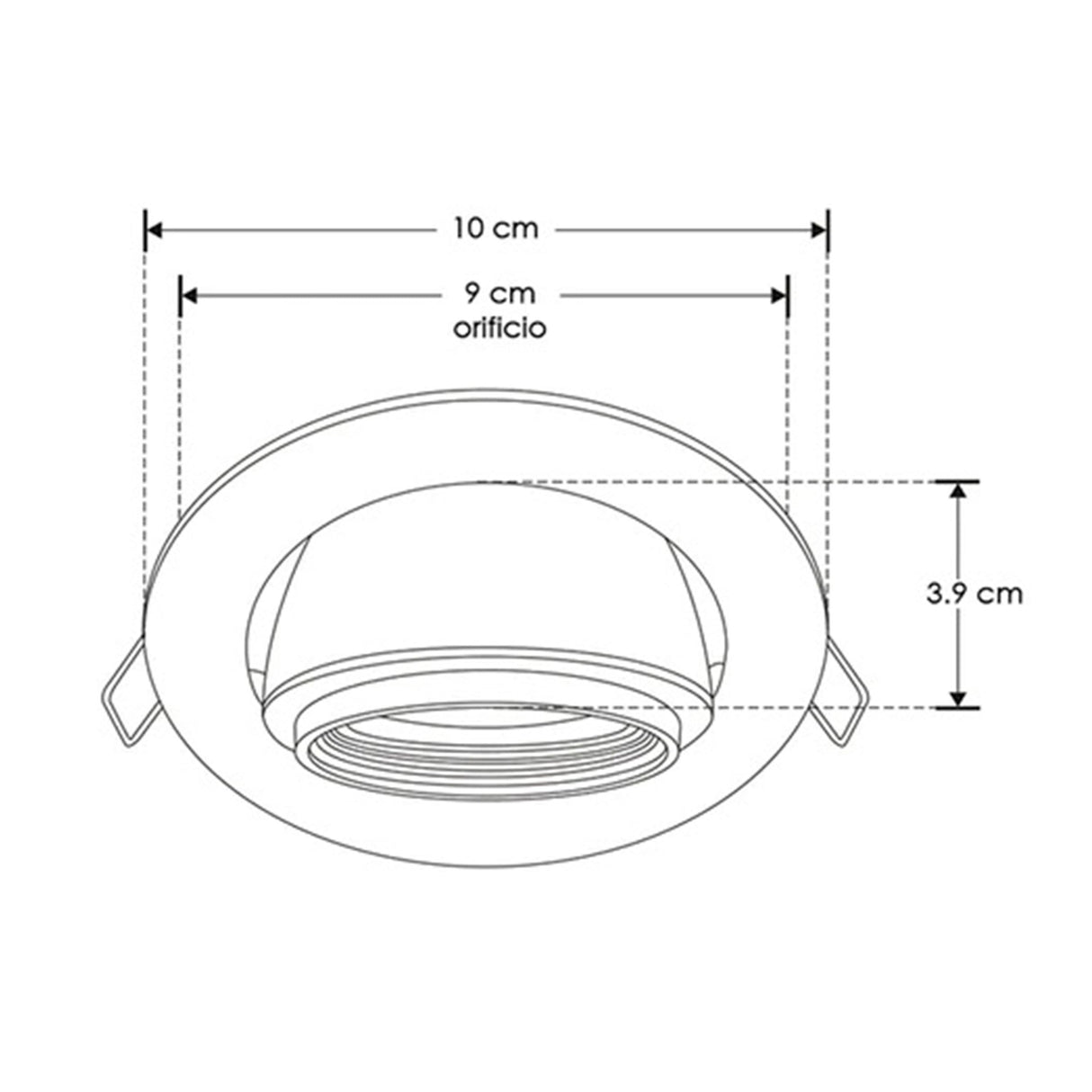 DIFUSOR P/MR16 GU10 O MOD LED REDONDO DIRIGIBLE BLANCO MATE  INCLUYE CONECTOR GU10 ILUMILEDS ***HAE 2024***