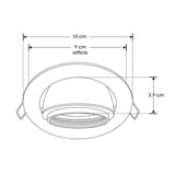 DIFUSOR P/MR16 GU10 O MOD LED REDONDO DIRIGIBLE BLANCO MATE  INCLUYE CONECTOR GU10 ILUMILEDS ***HAE 2024***