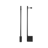 LUMINARIO DE 90 CM DE PARED DE LED BLANCO CALIDO 15 WATTS OPTICA 120G CILINDRICO BASE ALTA DE SOBREPONER ALUMINIO ACABADO NEGRO 100-240V CA IP20