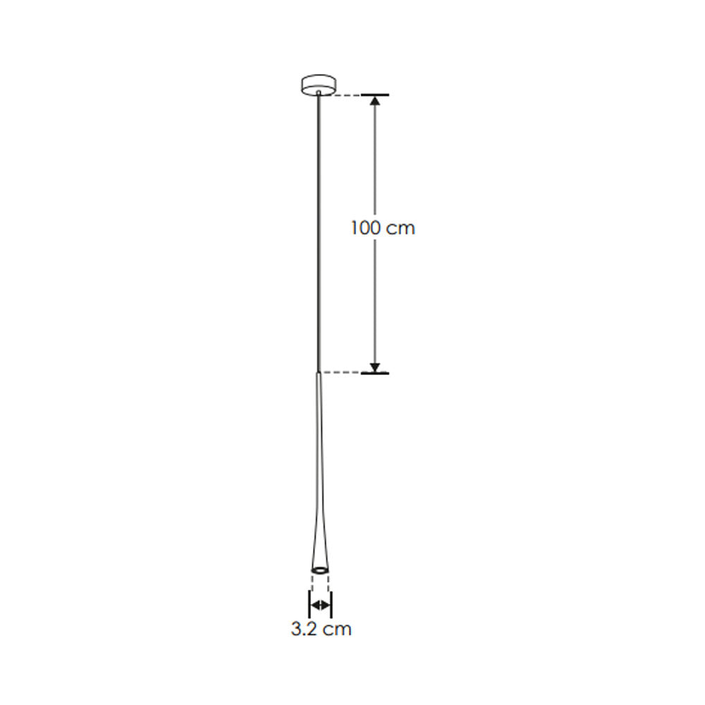 LUM. SUSP. NEGRO LED 6W 38G IP20 ILUMILEDS