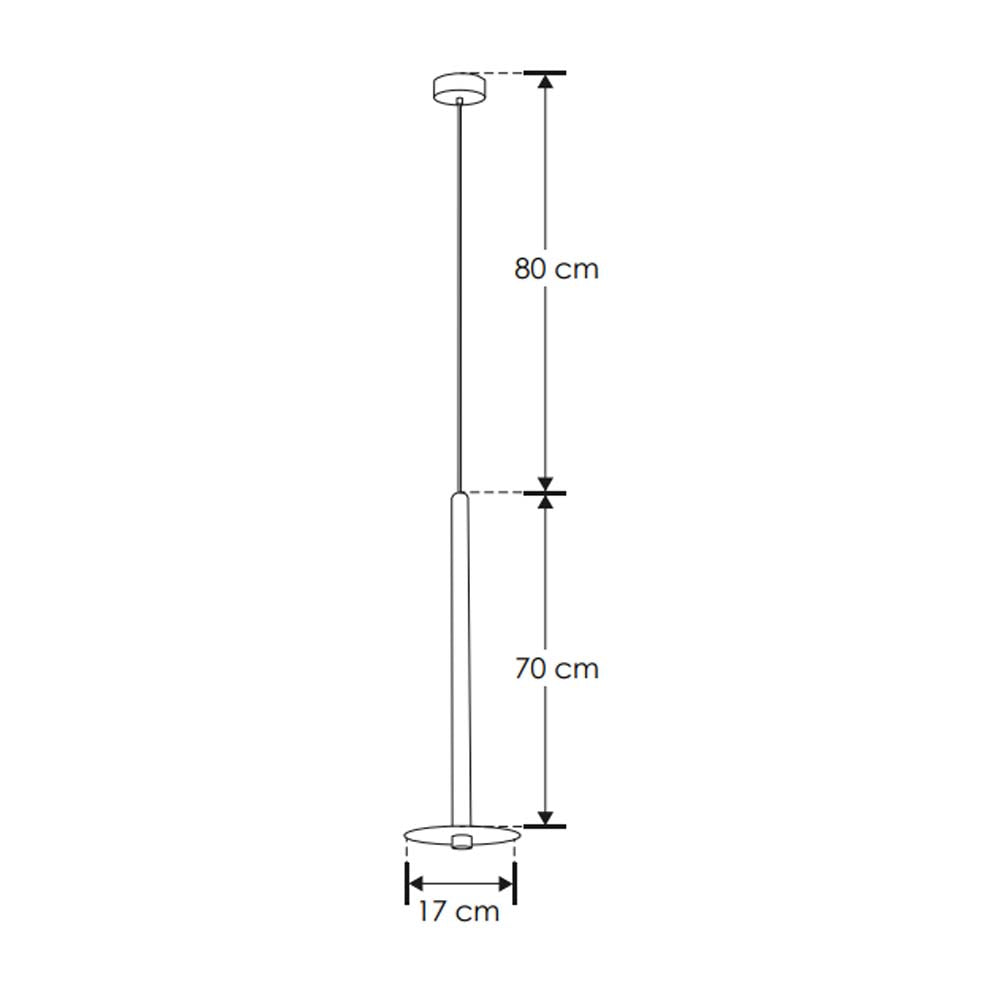 LUM. SUSP. NEGRO LED BC 6W. 86G IP20 ILUMILEDS