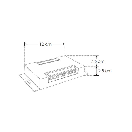 AMPLIFICADOR DE SEÑAL PARA TIRA DE LED DMX RGBW 288-576W 12-24V CC IP20 MCA ILUMILEDS