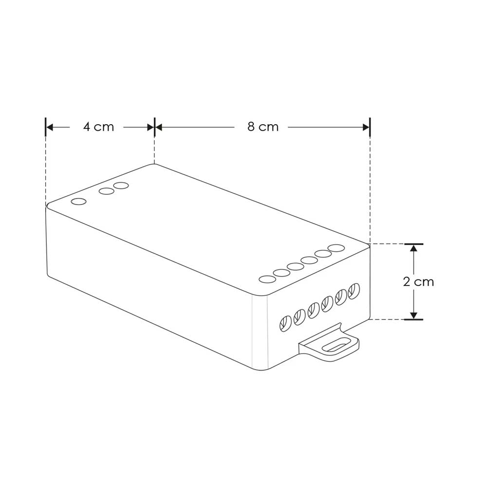CONTROLADOR PARA TIRA EXTRAPLANA DE LED TIPO PIXEL RGB 70W MAX CONTROLADO VIA APP WIFI 5-24VCC IP20