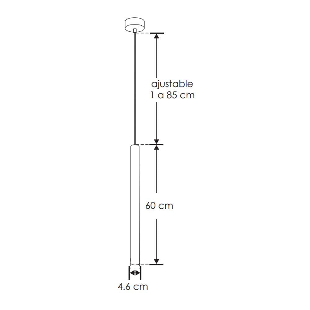LUM. SUSP. CILINDRICO GRIS LED BC 4.5W 38G IP20 ILUMILEDS