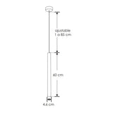 LUM. SUSP. CILINDRICO GRIS LED BC 4.5W 38G IP20 ILUMILEDS