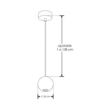 LUM. SUSP. ESFERA GRIS LED BC 4.5W 38G IP20 ILUMILEDS