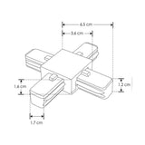 COPLE FORMA DE X BLANCO PARA RIEL ELECTRIFICADO ILUTRAC