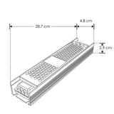 FUENTE DE ALIMENTACION PARA TIRA EXTRAPLANA DE LED MONOCROMATICA ATENUABLE C/5 FORMAS 160W ENTRADA 110-130V CA SALIDA  12V CC PROTECCION IP20 ILUMILEDS
