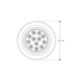 LUMINARIO DE TECHO EMPOTRAR REDONDO LED BLANCO 12W BLANCO CALIDO 24 85-265V IP20 ILUMILEDS
