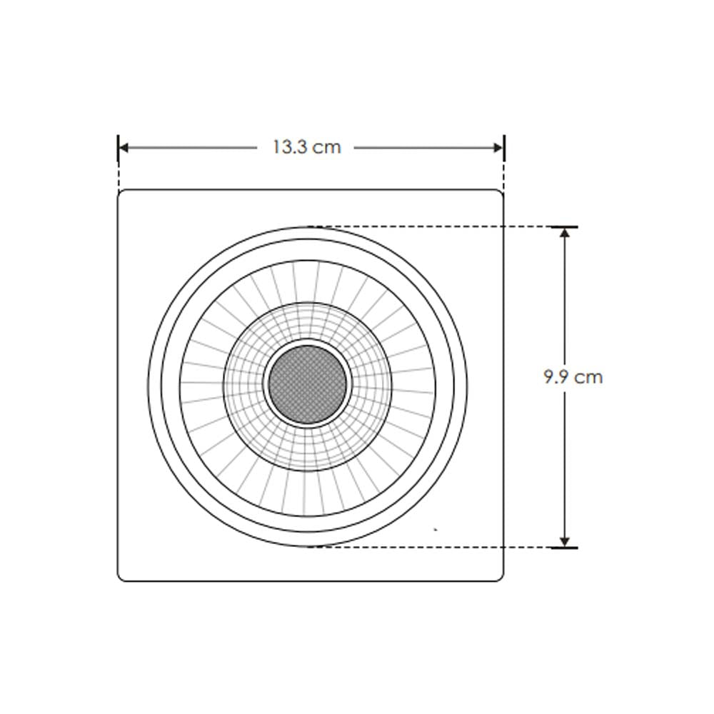 LUMINARIO TECHO DE LED BLANCO CALIDO 12W OPTICA 42G DE EMPOTRAR ILUMILEDS