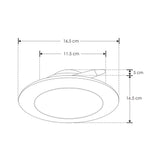 LUMINARIO DOWNLIGHT 12W 127V  6000K ACABADO NEGRO MCA ILUMILEDS