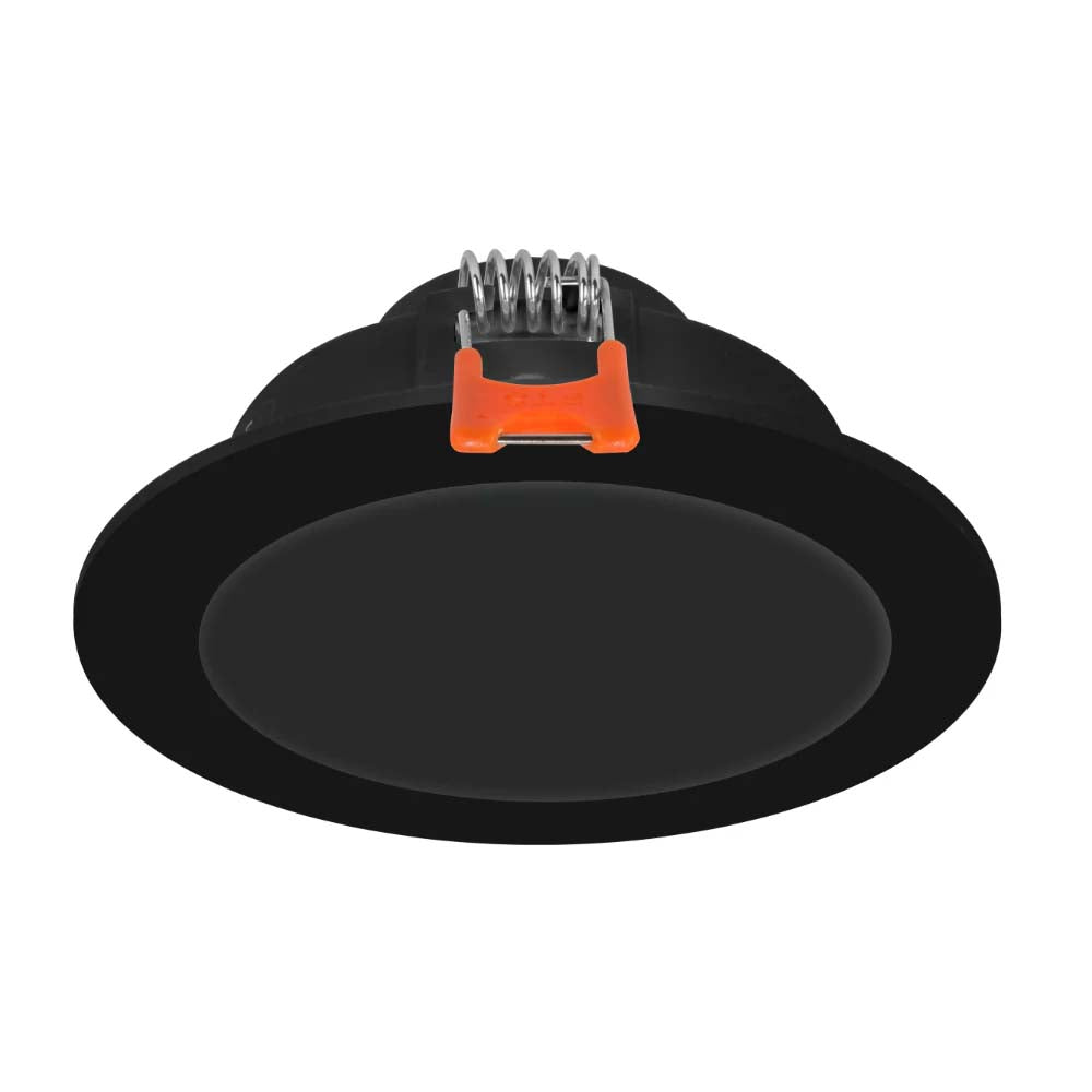 LUMINARIO DE TECHO LED REDONDO EMPOTRADO  6W BLANCO CALIDO  COLOR NEGRO 110-130C MCA ILUMILEDS