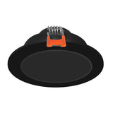 LUMINARIO DE TECHO LED REDONDO EMPOTRADO  6W BLANCO CALIDO  COLOR NEGRO 110-130C MCA ILUMILEDS