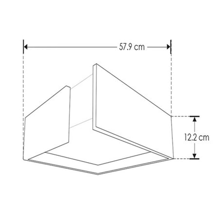 LUMINARIO RECTANGULAR PARA SOBREPONER EFECTO SIMETRICO BLANCO CALIDO 100-224 V CA 30W ***HAE 2023***