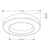 LUMINARIO DE TECHO DE LED BLANCO NEUTRO 48 WATTS DE SOBREPONER ALUMINIO ACABADO NEGRO 100-240V CA IP20