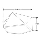 LUMINARIO PENTAGONAL PARA SOBREPONER EFECTO SIMETRICO CUERPO ALUMINIO BLANCO CALIDO 100-224 V CA 18 W ***HAE 2023***