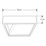 LUMINARIO RECTANGULAR CON APERTURA TRIANGULAR EN UNA ESQUINA PARA SOBREPONER EFECTO SIMETRICO BLANCO CALIDO 100-224 V CA 40 W ***HAE 2023***