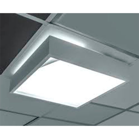 LUMINARIO RECTANGULAR CON APERTURA TRIANGULAR EN UNA ESQUINA PARA SOBREPONER EFECTO SIMETRICO BLANCO CALIDO 100-224 V CA 40 W ***HAE 2023***