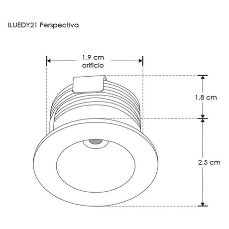 LUM.TECHO LED BCALIDO 1W 85-265V IP20 ILUMILEDS