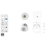 LUM.TECHO LED BCALIDO 1W 85-265V IP20 ILUMILEDS