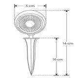 LUMINARIO DE PISO SOBREPONER LED NEGRO 5W BLANCO CALIDO 60 INCLUYE ESTACA 85-265V IP65 DE POLICARBONATO ILUMILEDS