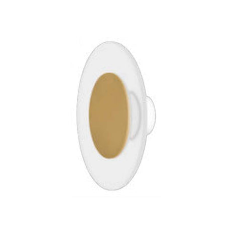 LUMINARIO DE PARED LED B.C. 9W OPTICA 360 SOBREPONER ALUMINIO ACABADO BCO CON DORADO 100-265V CA IP20