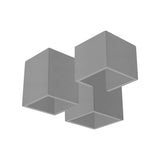 LUM. DE TECHO CON 3 BASES  GU10 (SIN LAMPARA) DE 25W MAXIMO C/U OPTICA DE 120 DE SOBREPONER CONCRETO ACABADO GRIS IP20.