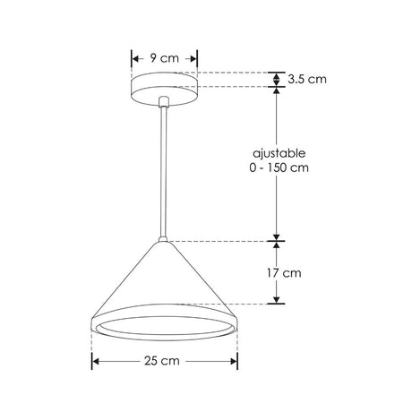 LUMINARIO DE SUSPENDER CON BASE E27 (SIN LAMPARA) 25 WATTS MAXIMO OPTICA 120G DE SOBREPONER CONCRETO ACABADO GRIS IP20