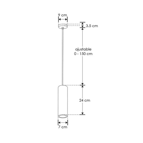 LUMINARIO DE SUSPENDER CON BASE GU10 (SIN LAMPARA) 25 WATTS MAXIMO OPTICA 120G DE SOBREPONER CONCRETO ACABADO GRIS IP20