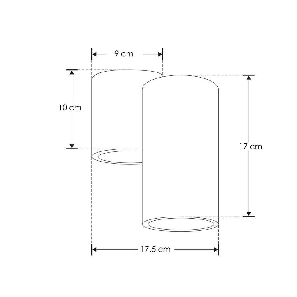LUMINARIO DE PARED CON 2 BASES G9 (SIN LAMPARA) 15 W MAX C/U OPTICA 120 SOBREPONER CONCRETO ACABADO GRIS IP20