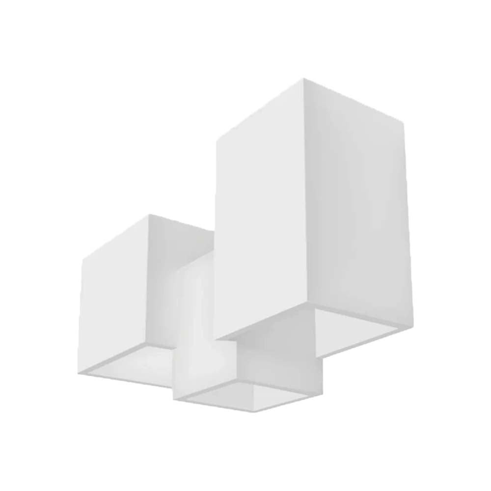 LUMINARIO DE PARED CON 3 BASES G9 (SIN LAMPARA) 15W MAX C/U OPTICA 120 SOBREPONER YESO ACABADO BCO IP20