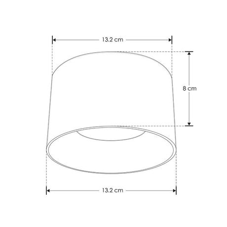 LUM. DE TECHO CON BASE GX53 (INCLUYE LAMPARA ILUGX535WWW) 5W OPTICA DE 120 DE SOBREPONER CONCRETO ACABADO GRIS 110-220V CA IP20
